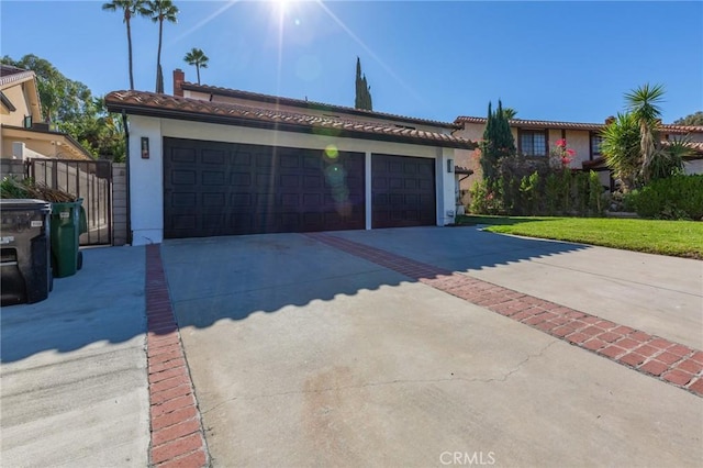 view of front of property with a front lawn