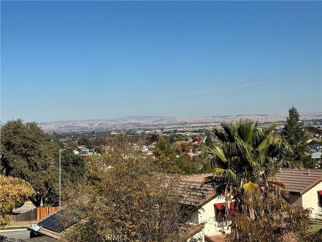 aerial view featuring a mountain view