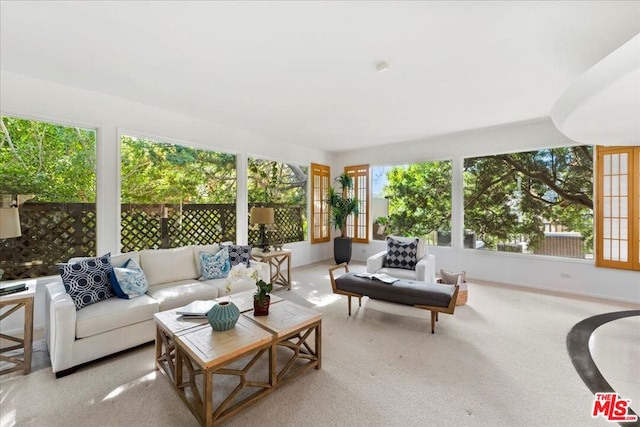 sunroom with a wealth of natural light