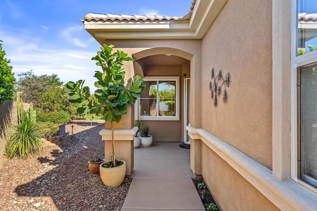 view of doorway to property