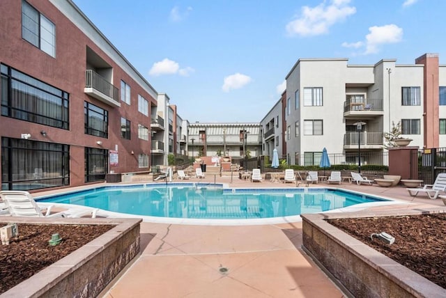 view of pool with a patio area