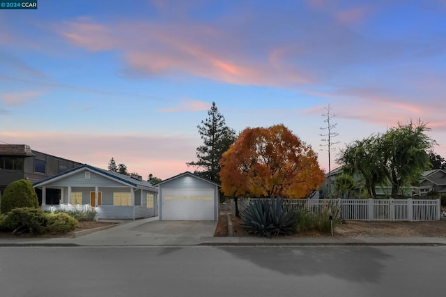 view of front of house featuring a garage