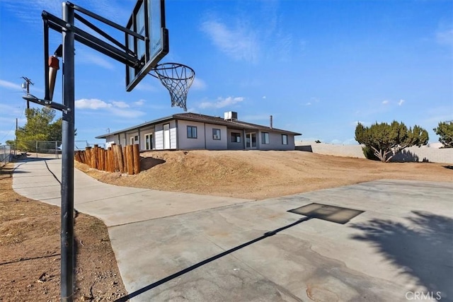 exterior space featuring basketball court