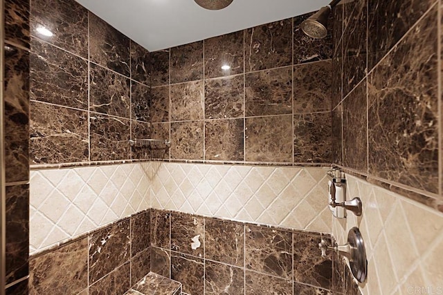 interior details with walk in shower