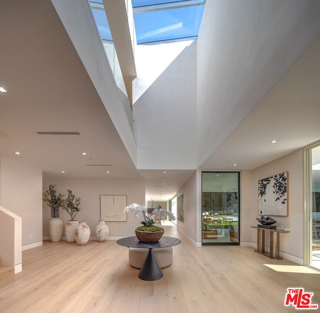 foyer featuring light hardwood / wood-style flooring