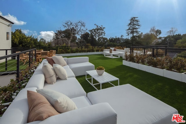 view of patio / terrace featuring an outdoor hangout area