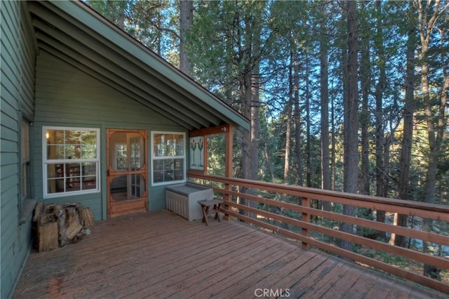 view of wooden deck