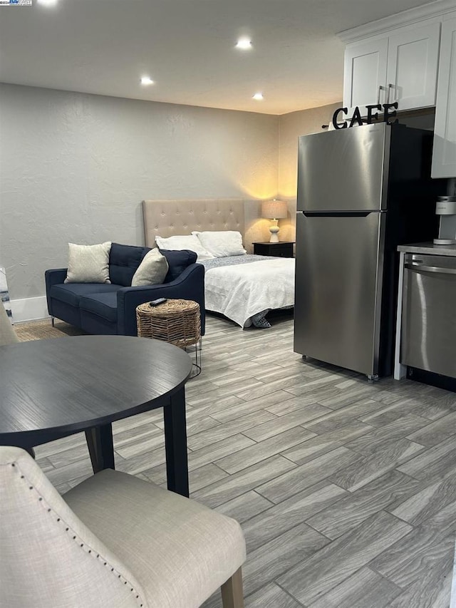 living room featuring light hardwood / wood-style floors