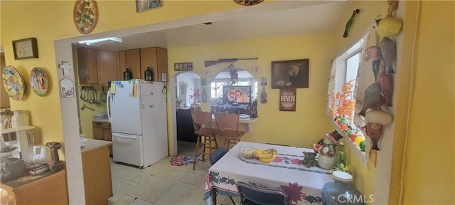 kitchen featuring white refrigerator