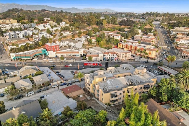 bird's eye view featuring a mountain view