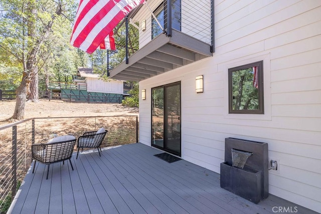 view of wooden deck