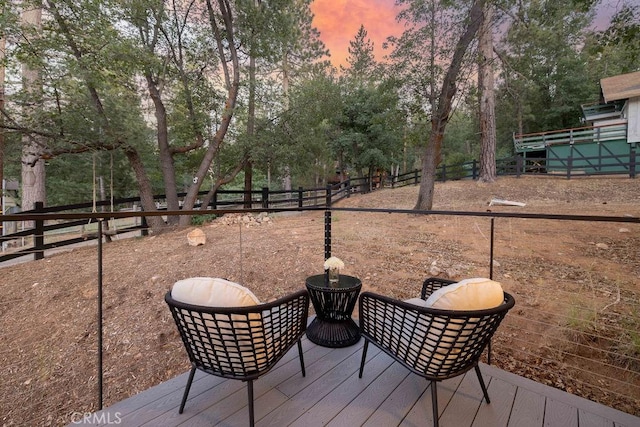 view of deck at dusk