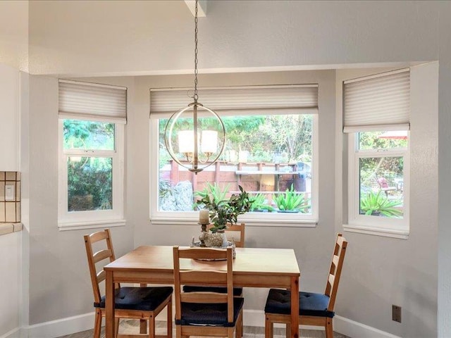 view of dining area