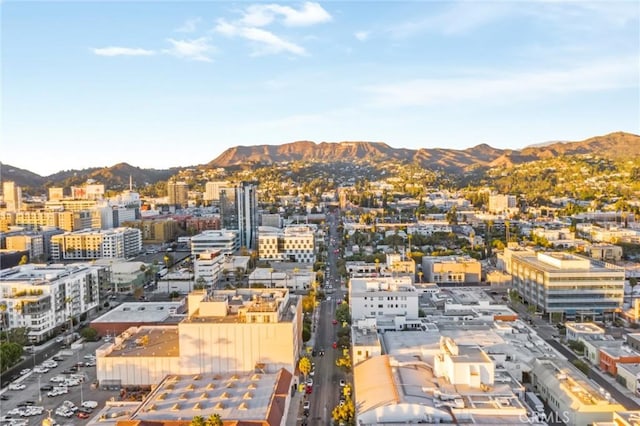 property's view of city with a mountain view