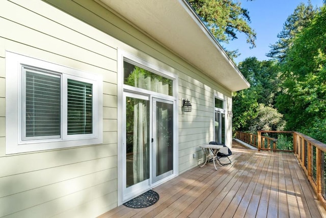 view of wooden deck