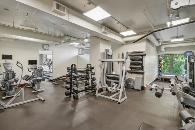 view of workout area