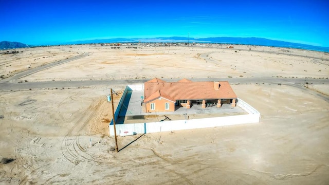 drone / aerial view with a mountain view