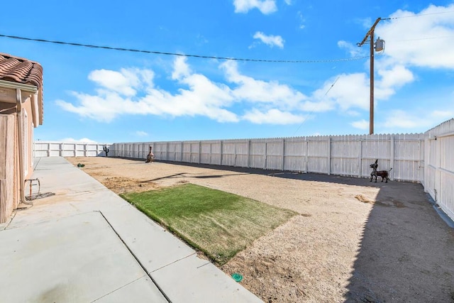 view of yard with a patio