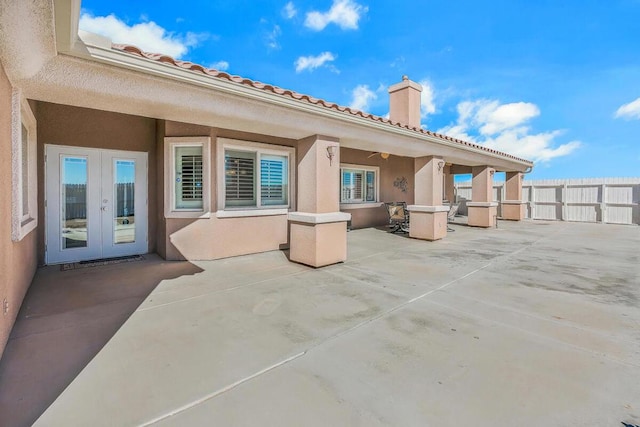 view of patio with french doors