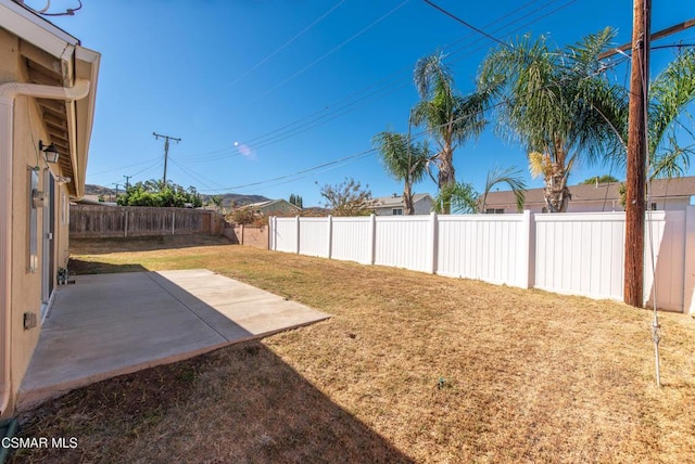 view of yard featuring a patio