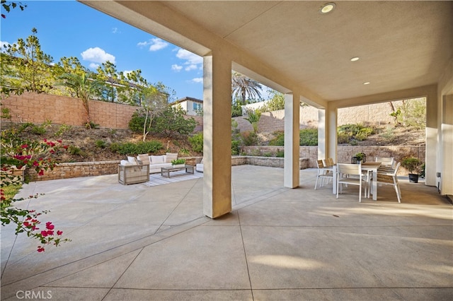 view of patio / terrace featuring outdoor lounge area