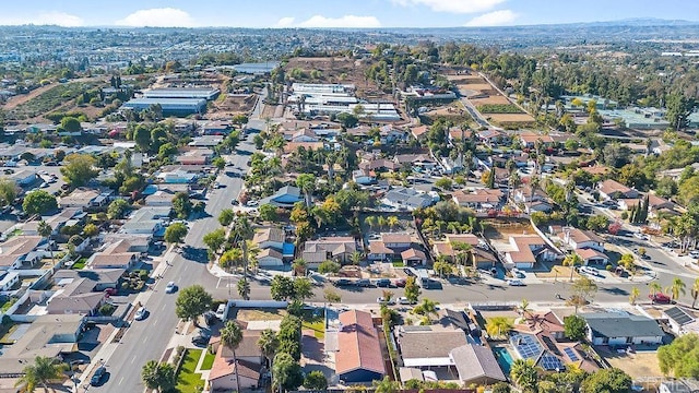 bird's eye view with a mountain view