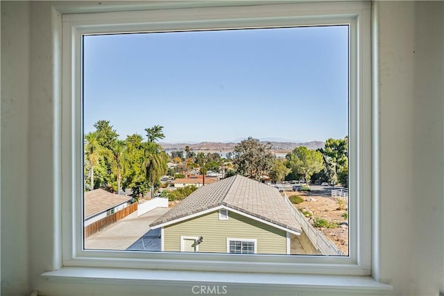 room details with a mountain view