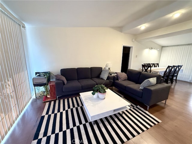 living room featuring hardwood / wood-style floors