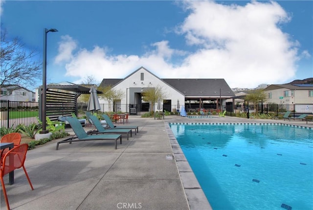 view of pool with a patio