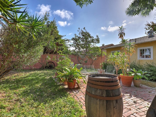 view of yard with a patio