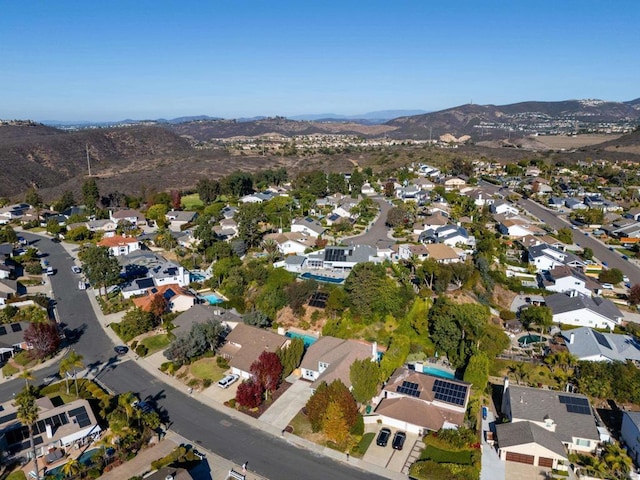 aerial view featuring a mountain view