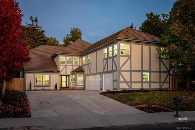 view of front of house featuring a garage