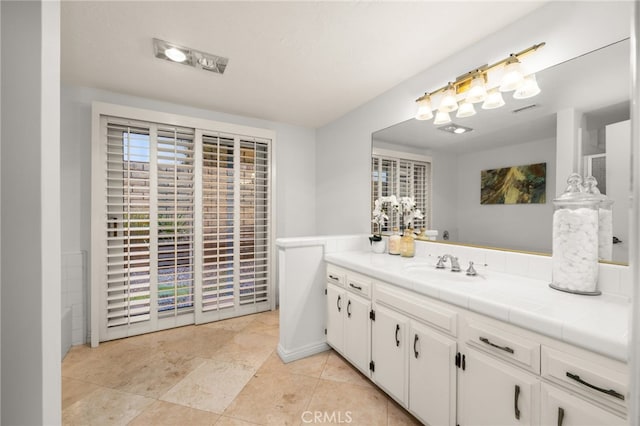 bathroom featuring vanity