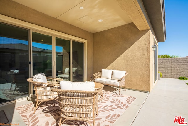 view of patio / terrace with an outdoor living space