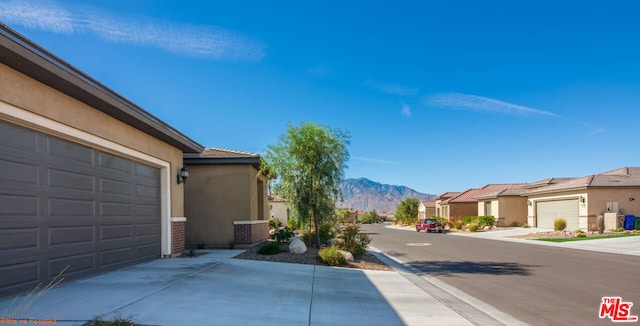 exterior space with a mountain view