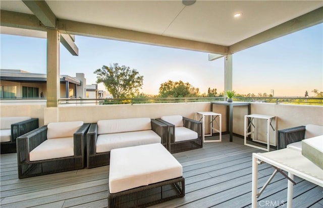 view of deck at dusk