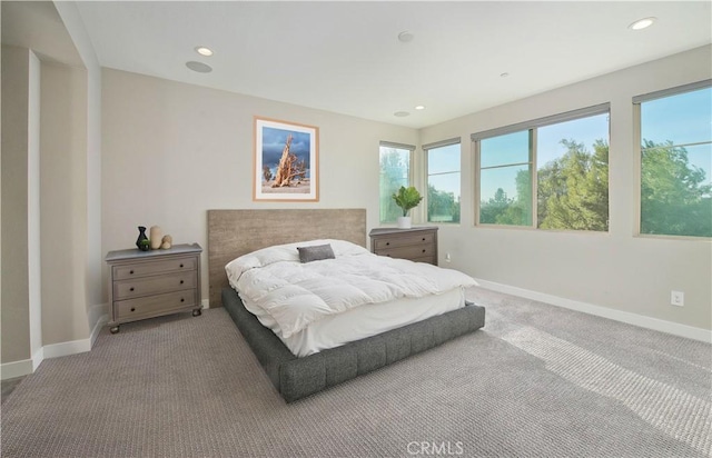 view of carpeted bedroom