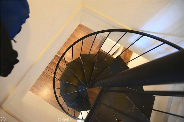 stairs featuring wood-type flooring