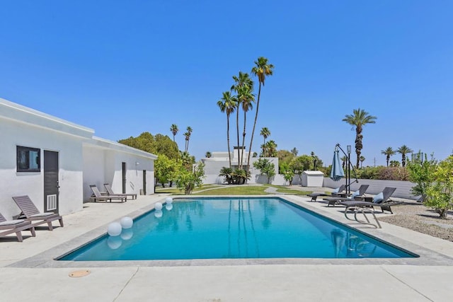 view of pool with a patio area