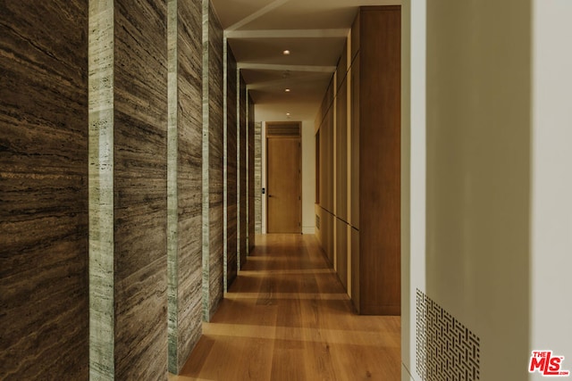 hallway featuring hardwood / wood-style flooring