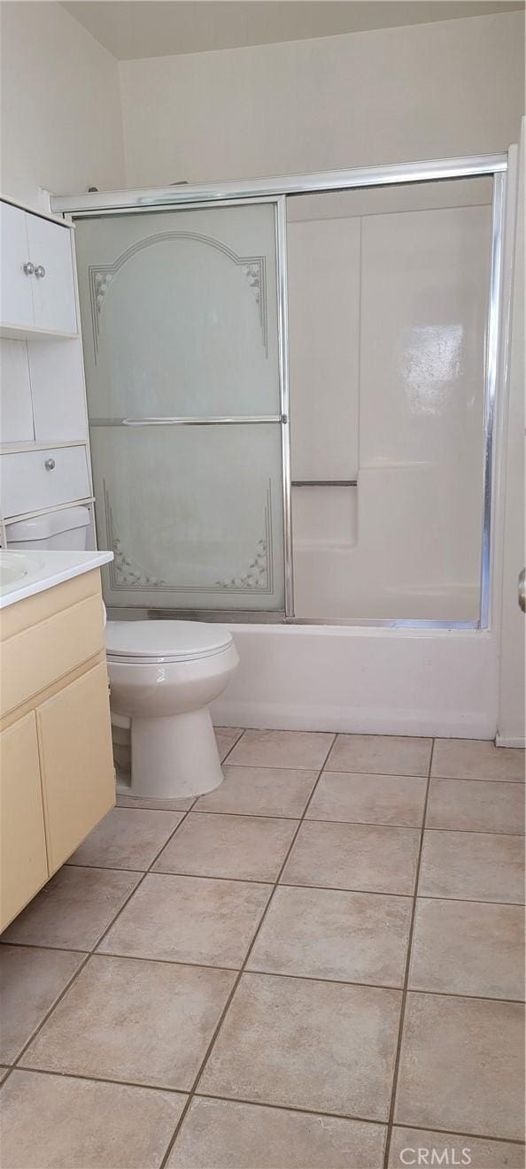 905 S 2nd St Unit D, Alhambra, CA 91801 - bathroom featuring vanity, tile patterned floors, and bath / shower combo with glass door