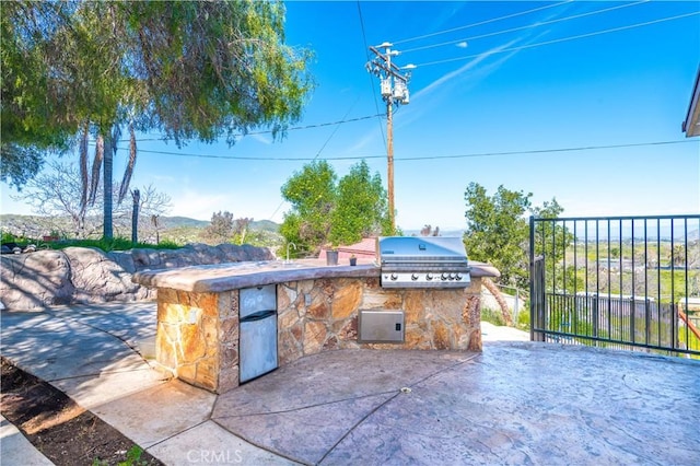 view of patio featuring grilling area and area for grilling