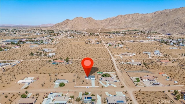 aerial view featuring a mountain view