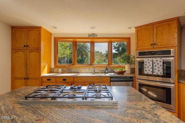 kitchen featuring stainless steel appliances and sink