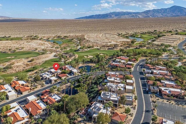 2842 Fonts Point Dr, Borrego Springs, CA 92004 - aerial view of property and surrounding area with a golf club, a water and mountain view, and nearby suburban area