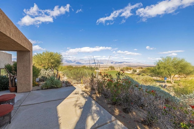 2842 Fonts Point Dr, Borrego Springs, CA 92004 - view of patio featuring a mountain view