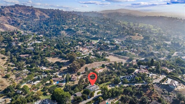 2034 Virazon Dr, La Habra Heights, CA 90631 - aerial view of property's location with mountains