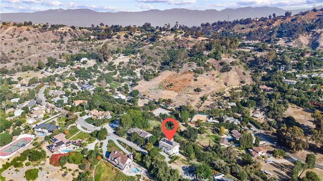 2034 Virazon Dr, La Habra Heights, CA 90631 - aerial view of property's location featuring a mountain backdrop