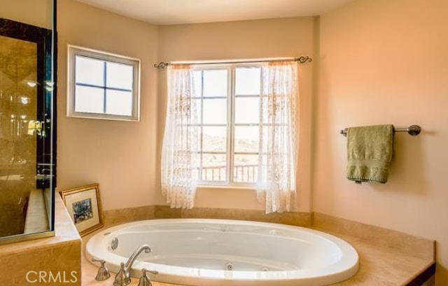 2034 Virazon Dr, La Habra Heights, CA 90631 - bathroom with plenty of natural light and a relaxing tiled tub