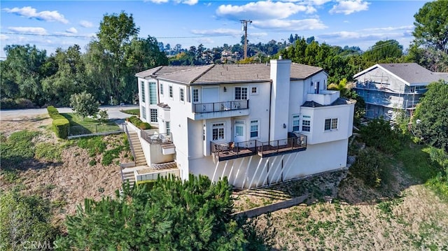 2034 Virazon Dr, La Habra Heights, CA 90631 - back of house featuring a balcony